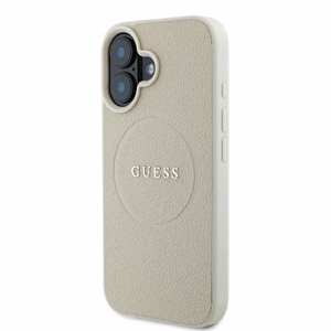 Guess Grained Ring MagSafe ümbris jaoks iPhone 16 - beige