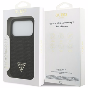 Guess Rhinestone Triangle Logo чехол для iPhone 17 Pro - черный