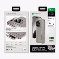 Amazing Thing Titan Pro Hoidja Ümbris 10FT IP156.7PTHGY jaoks Iphone 15 Pro Max titanium with alus