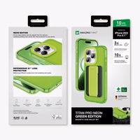 Amazing Thing Titan Pro Neon Mag Wallet Ümbris 10FT IP156.1PTWGN jaoks Iphone 15 Pro roheline with alus