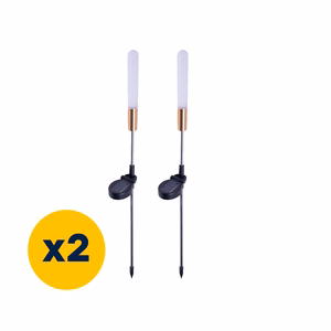 Komplekt: Forever Light päikeseenergial LED-lamp SUNARI FLS-72, ümmargune kristall-lamp, 3000K, 600mAh, 0,72Wh, Ni-MH, x2