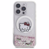 Hello Kitty Liquid Glitter Sweet Kitty Bows MagSafe iPhone 16 Pro Ümbris - Valge