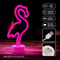 Neon LED on alus FLAMINGO roosa USB-C FSC-11 Forever Light