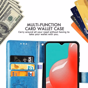 Ümbris Flower Book Samsung A566 A56 5G sinine