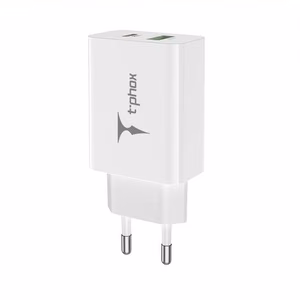 WALL CHARGER T-PHOX SPEEDY USB-C 20W + USB 18W QC 3.0 WHITE