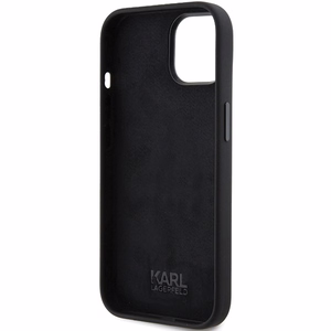 Karl Lagerfeld Silicone Ikonik Metal Pin ümbris iPhone 15 Plus / 14 Plus - must