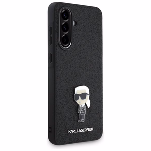 Karl Lagerfeld Fixed Glitter Ikonik Logo Metal Pin Ümbris jaoks Samsung Galaxy A36 - Must