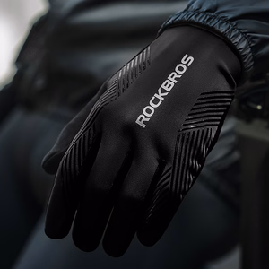 Rockbros cycling gloves spring/summer/autumn, full, size: XXL - black