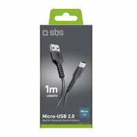 SBS LTHL200 USB-A - Micro-USB Kaabel 1m - must
