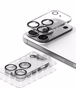 Ringke Camera Full Cover kaamerakaitseklaas, 2 tk komplekt iPhone 18 Pro jaoks, must