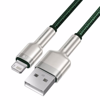 USB kaabel jaoks Lightning Baseus Cafule, 2.4A, 1m (roheline)