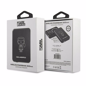 Karl Lagerfeld 3000mAh Inductive Powerbank with MagSafe - Black