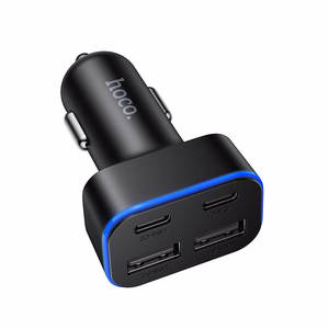 Автомобильное зарядное устройство Hoco 2xUSB A + 2xUSB C PD QC3.0 42W Z63 чёрный