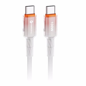 Kaabel USB C to USB C Forcell F-Energy QC4.0 PD 5A 100W Gradient 1 m C357 valge