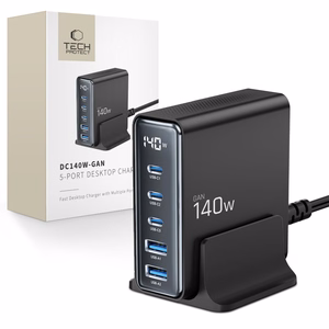 Tech-Protect DC140W-GAN 5-PORT PD140W/QC3.0 Charging Station - must