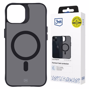 3mk Smoke MagCase with MagSafe jaoks iPhone 15 - semi-läbipaistev