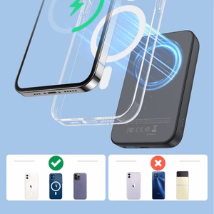 Akupank Joyroom JR-W020 must 10000mAh 20W (PD / QC3.0) + Type-C kaabel