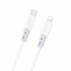 Dudao L25SX 30W USB-C - Lightning kaabel pehme silikoonpõimikuga 1m - valge