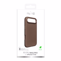Pure Icon Mag Pro Liquid Silicone Ümbris jaoks iPhone 17 Air, MagSafe Compatible, with Camera Protection and Aluminum Buttons - Brown