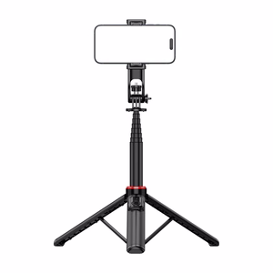 Selfipulk WC1Y2S 1.3m alumiiniumisulamist teleskoopstatiiv telefonihoidikuga - must