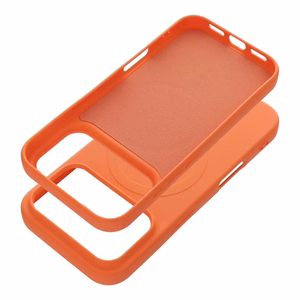 Silikoonist Mag Cover ümbris mudelile iPhone 17 Pro / 18 Pro, MagSafe'iga ühilduv suure kaameraavaga – oranž