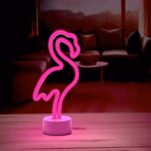 Neon LED on stand FLAMINGO pink USB-C FSC-11 Forever Light
