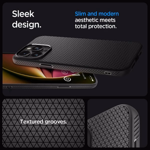 Spigen чехол LIQUID AIR для iPhone 15 Pro матовый чёрный