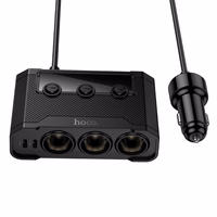 Car laadija Hoco 2xUSB A + 2xUSB C+3x cigarette lighter ports PD QC3.0 240W Z64 must