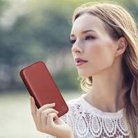 iCarer CE Premium Leather Folio Case iPhone 14 Pro Max Magnetic Flip Cover MagSafe Red (WMI14220716-RD)