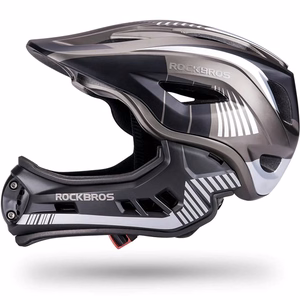Rockbros TT-32SBTG-S laste jalgrattakiiver eemaldatava lõuakaitsmega, suurus S - hall