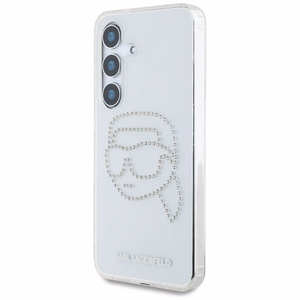 Ümbris Karl Lagerfeld Rhinestones Karl Head Logo Samsung Galaxy S25 läbipaistev