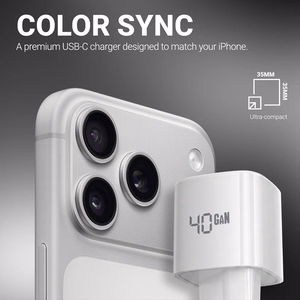 Crong NEO GaN USB-C PD laadija AVS-iga, 40 W, valge