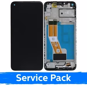 LCD ekraan ühilduv Samsung M115 M11 must raamiga (Service Pack)