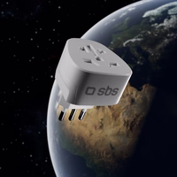SBS IT Travel Adapter - Universal - Valge