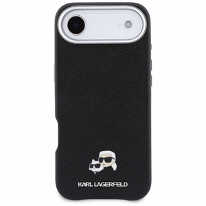 Karl Lagerfeld Karl & Choupette Head Pins Saffiano MagSafe Ümbris for iPhone Air - must