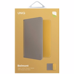 Uniq Belmont RFID Blocking Passport Ümbris - hall/kollane