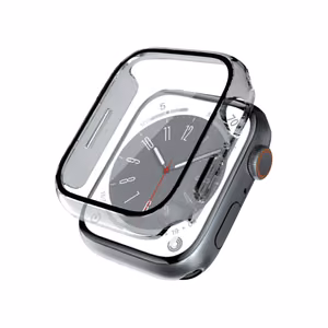 Crong Hybrid Watch Case integreeritud klaasiga kaitseümbris Apple Watch 45 mm kellale, läbipaistev