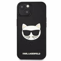 Karl Lagerfeld 3D kummist Choupette ümbris iPhone 13 mini jaoks - must