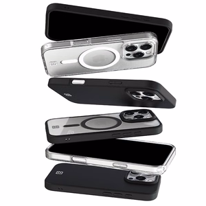 Incipio Velocity MagSafe'i toega ümbris mudelile iPhone 16 Pro Max, läbipaistev musta servaga