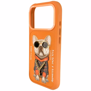 Nimmy Glasses Cool Dog iPhone 17 Pro Ümbris - oranž