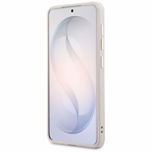 Guess ümbris Saffiano Peony Embossed Ring MagSafe Samsung Galaxy S26 Plus roosa