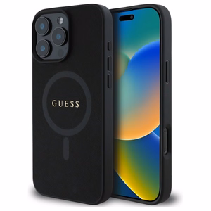 GUESS ümbris jaoks IPHONE 16 Pro Max compatible with MagSafe GUHMP16XPSAHMCK (PU Saffiano Classic Logo) must