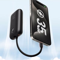 Powerbank Veger K1 (W1188) PD QC3.0 35W 10000 mAh with built-in Typ C cables / Lightning czarny