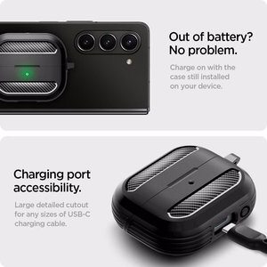 Spigen Rugged Armor Samsung Galaxy Buds 3 / 3 Pro Ümbris - must