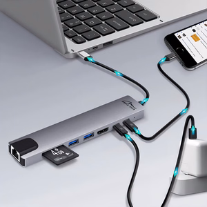 Media-Tech Хаб USB 8-в-1 Giga LAN MT5046