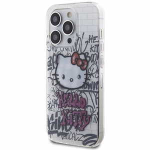 Hello Kitty IML Kitty On Bricks Graffiti ümbris jaoks iPhone 14 Pro Max - valge