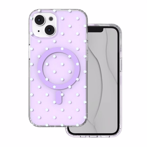 Bubble Dots Mag ümbris iPhone 13 / 14 6,1" jaoks, lilla