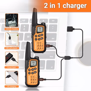 Baofeng BF-T25E raadiosaatjate komplekt, 2 tk, oranžid