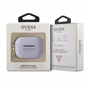 Guess GUAPSGGEU AirPods Pro kate lilla/lilla silikoonist glitteriga