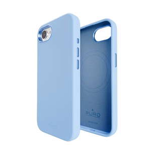 Силиконовый чехол Puro Icon Mag Pro MagSafe для iPhone 16e/17e - синий